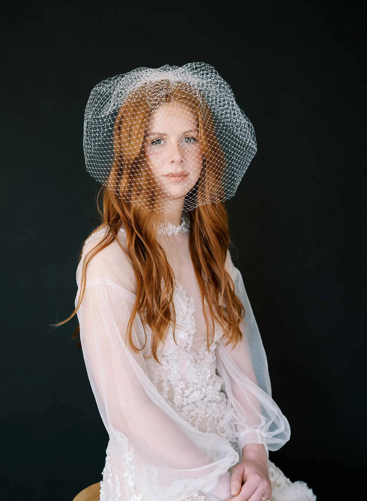 Oversized bridal birdcage veil - Style #2447