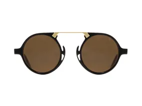 Oxford Black Tortoise & Gold Brown Nylon Lens Polarised