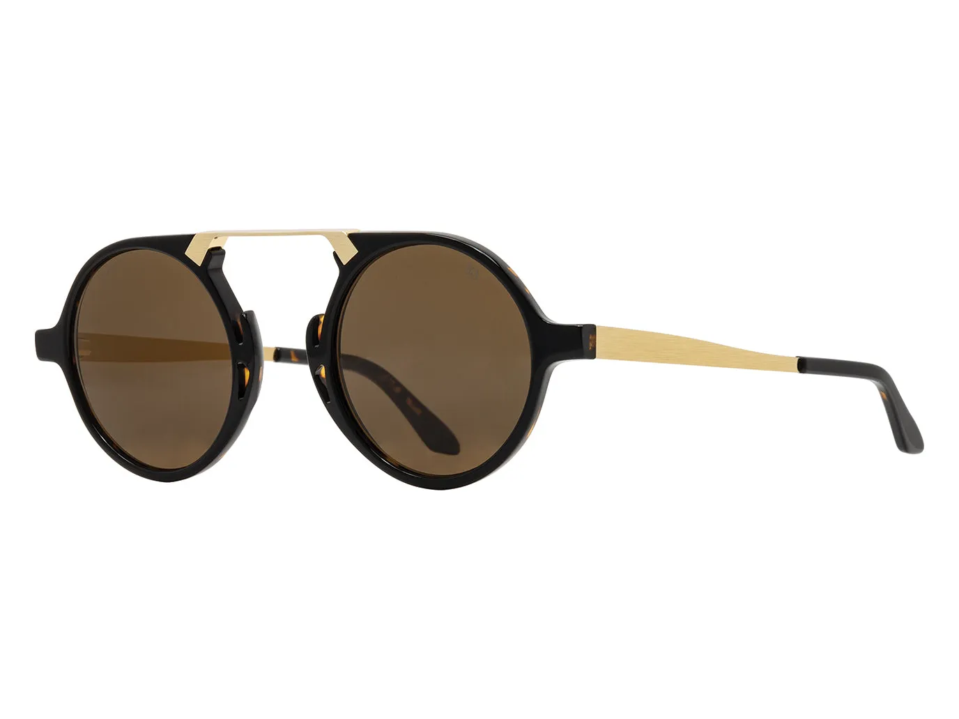 Oxford Black Tortoise & Gold Brown Nylon Lens Polarised