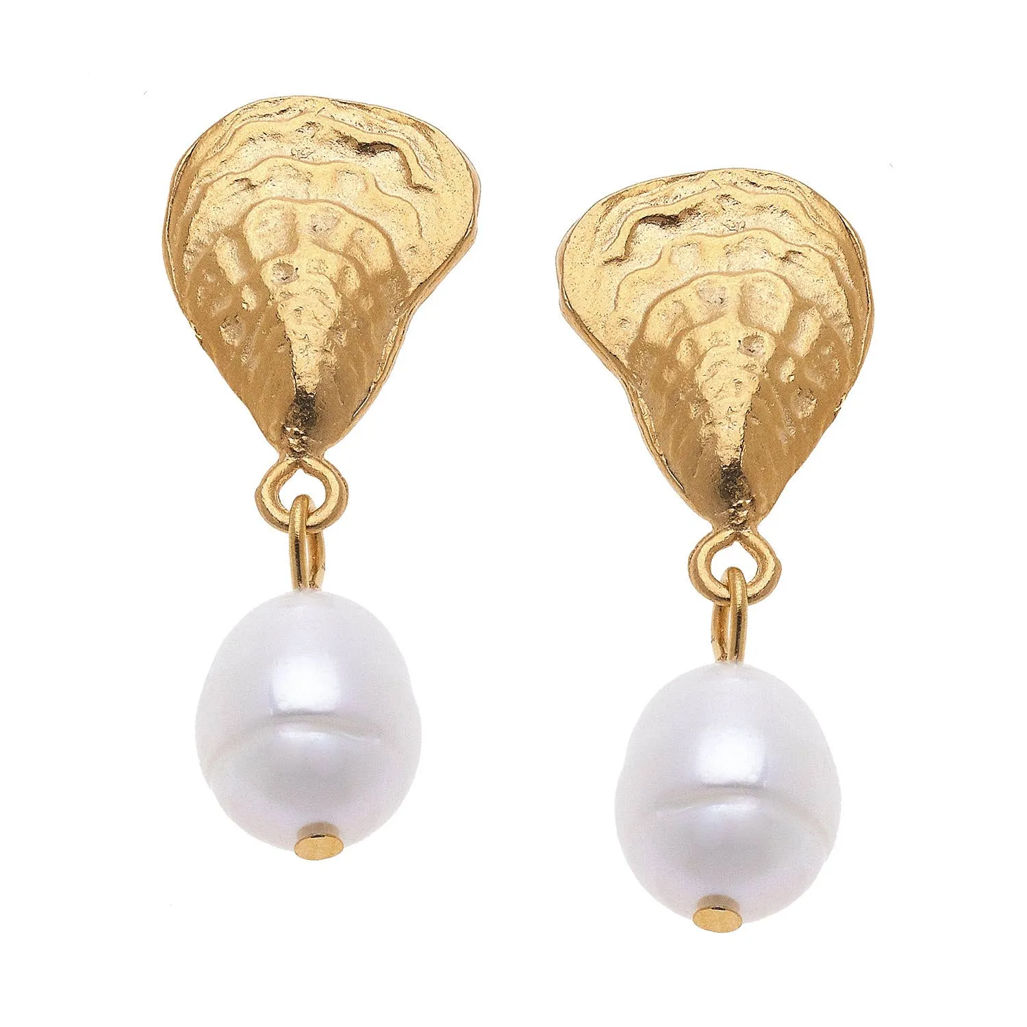 Oyster   Pearl Drop Earrings