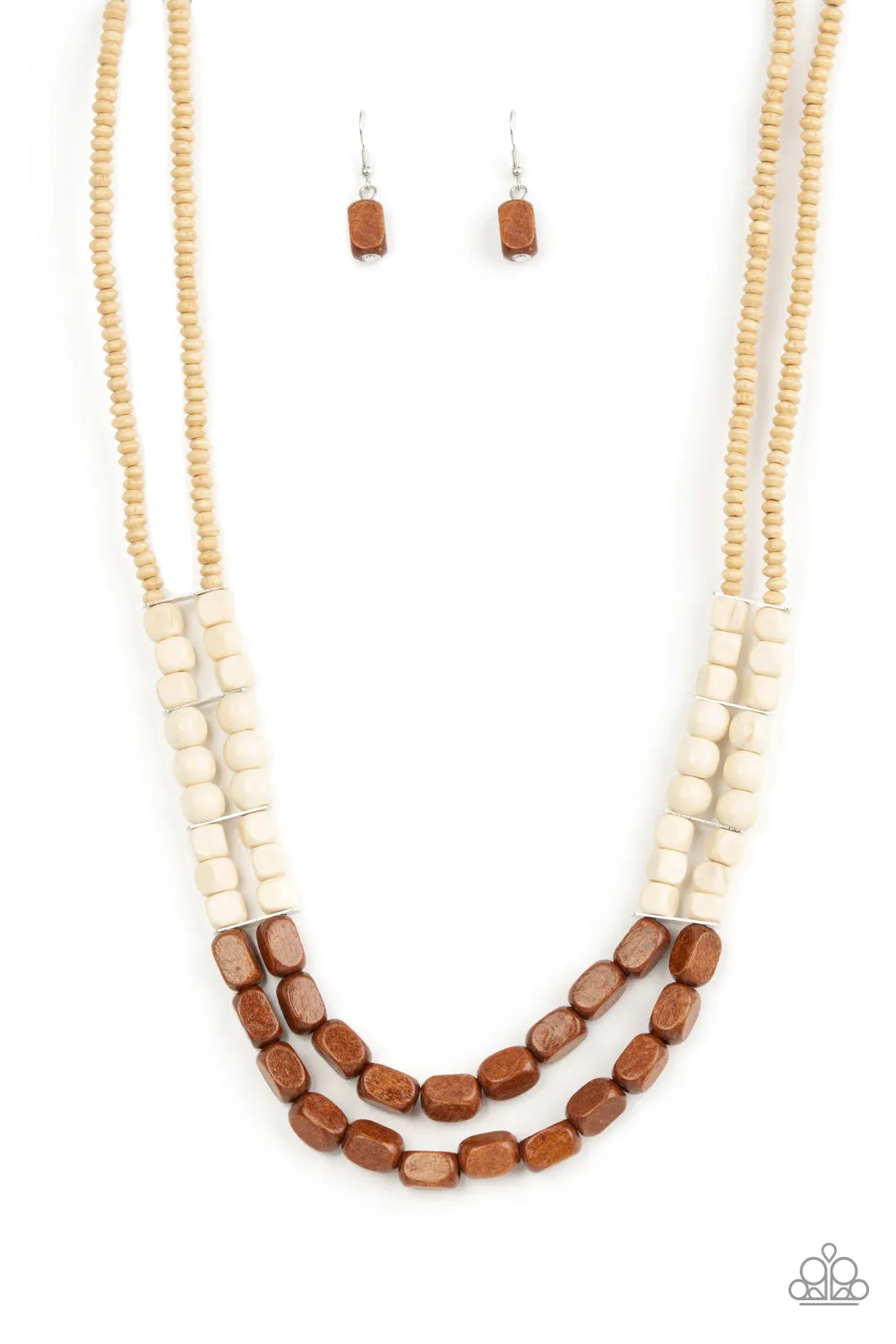 Paparazzi Bermuda Bellhop - Brown Necklace