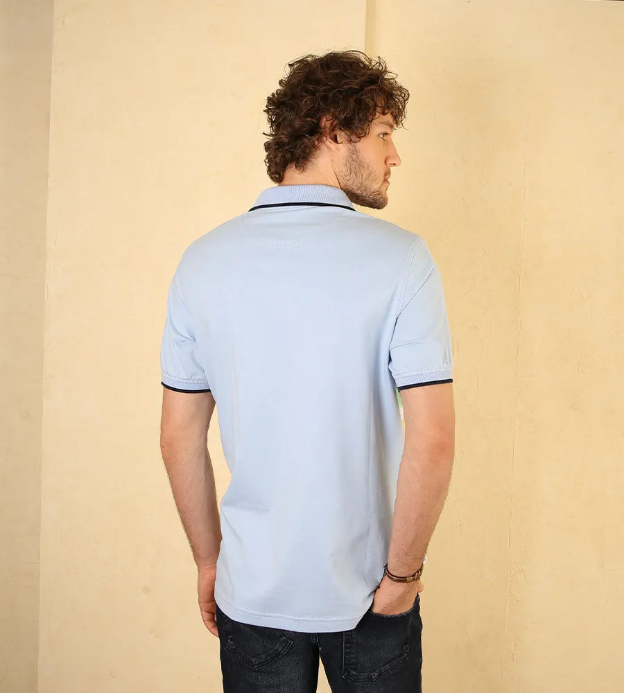 Polo Bloques Azul Celeste Ref. 129030924