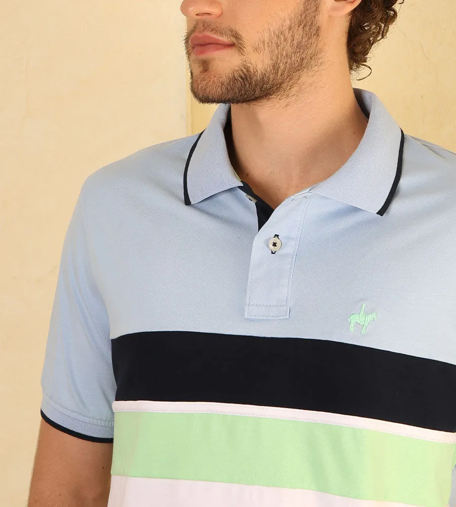 Polo Bloques Azul Celeste Ref. 129030924