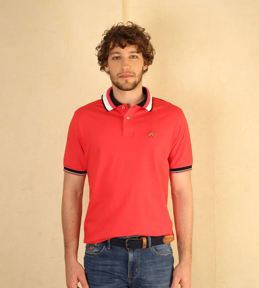 Polo Contraste Color Coral Ref. 130160624