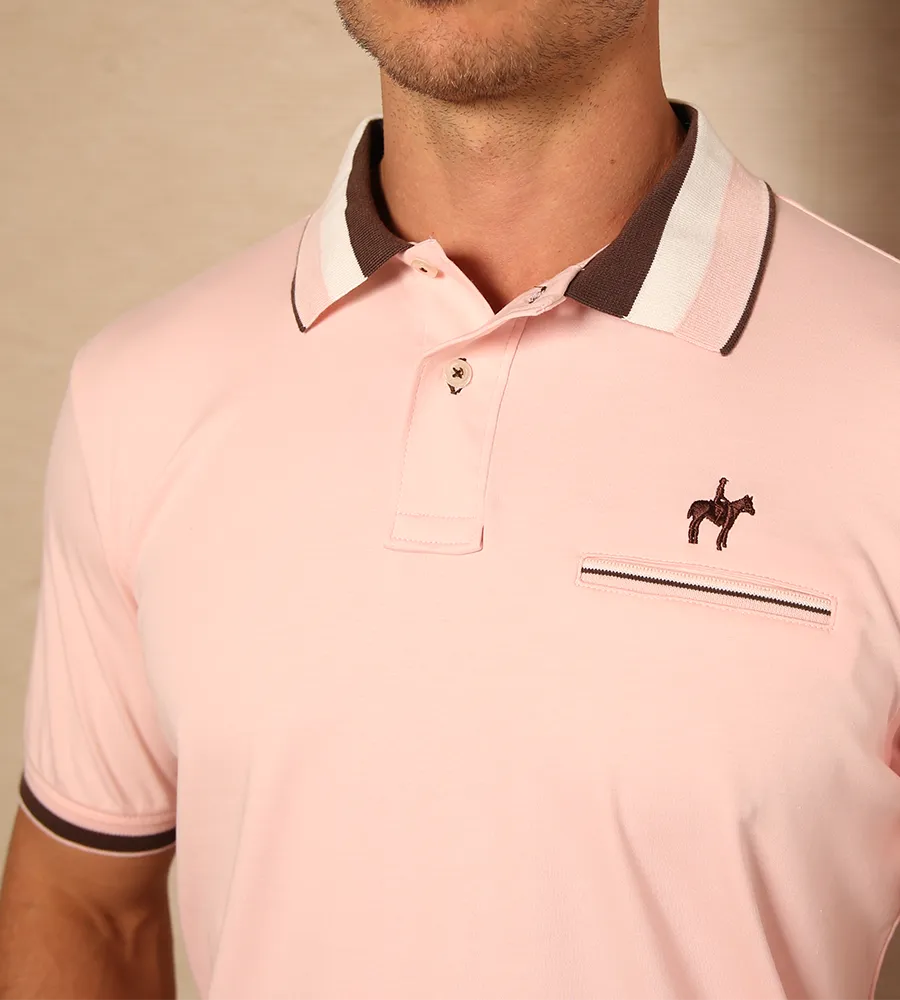 Polo Contraste Rosado Claro Ref. 130030424