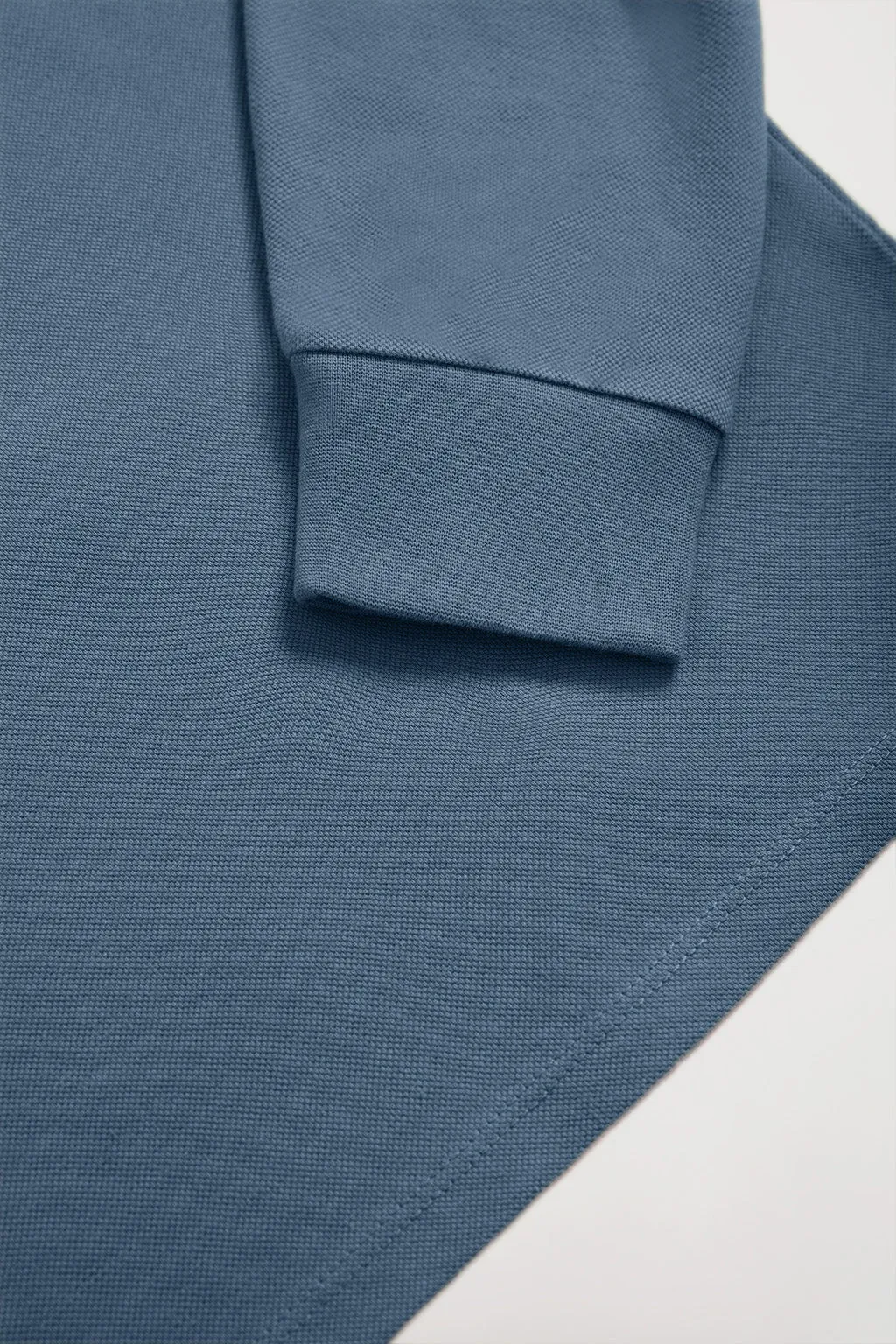 Polo de manga larga azul denim con detalle Polo Club