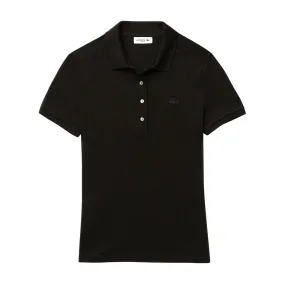 Polo Donna Lacoste Slim Fit Nero