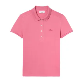 Polo Donna Lacoste Slim Fit Stretch Rosa