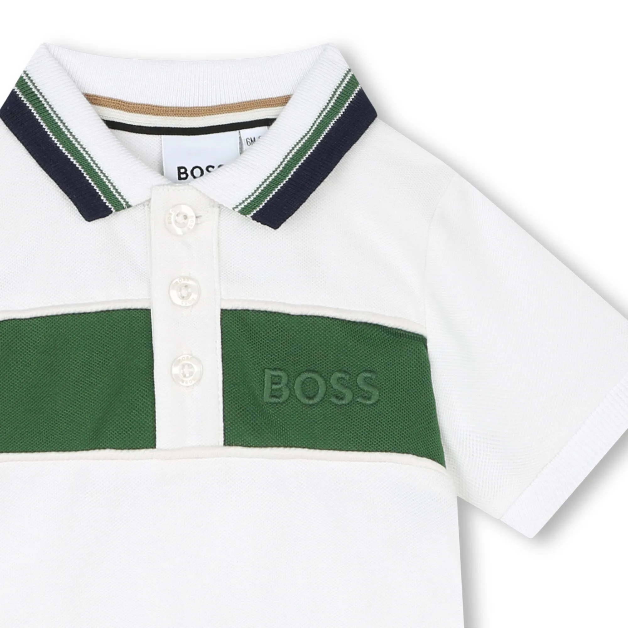 Polo para bebé blanca Boss