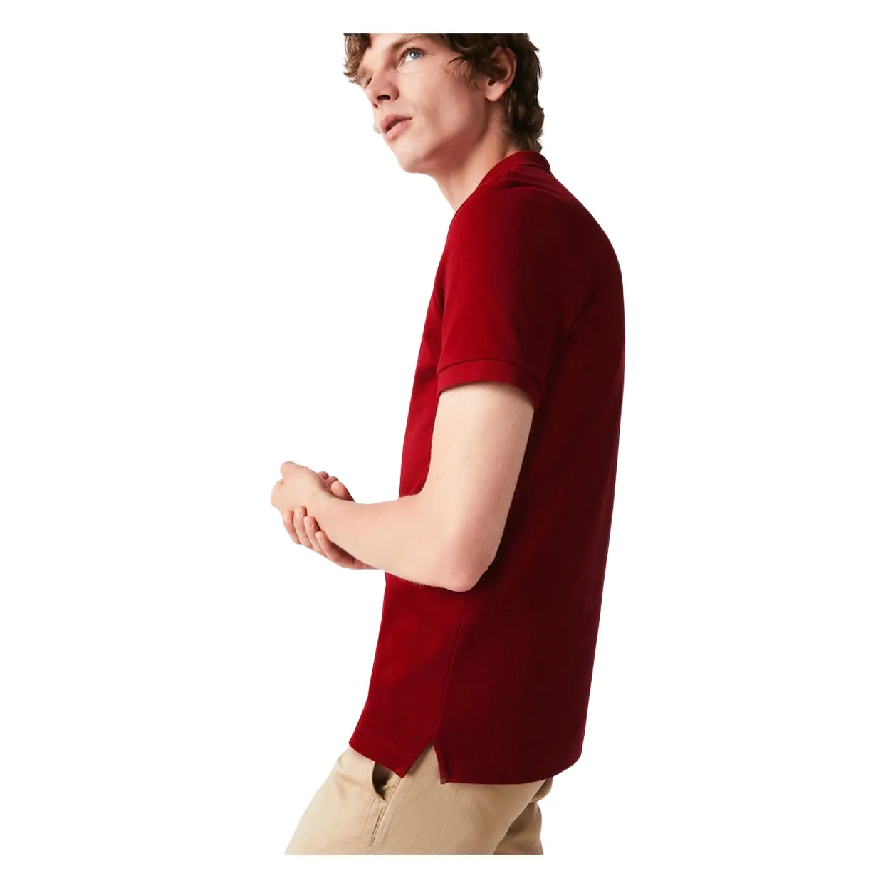 Polo Uomo Lacoste Slim Fit Bordeaux