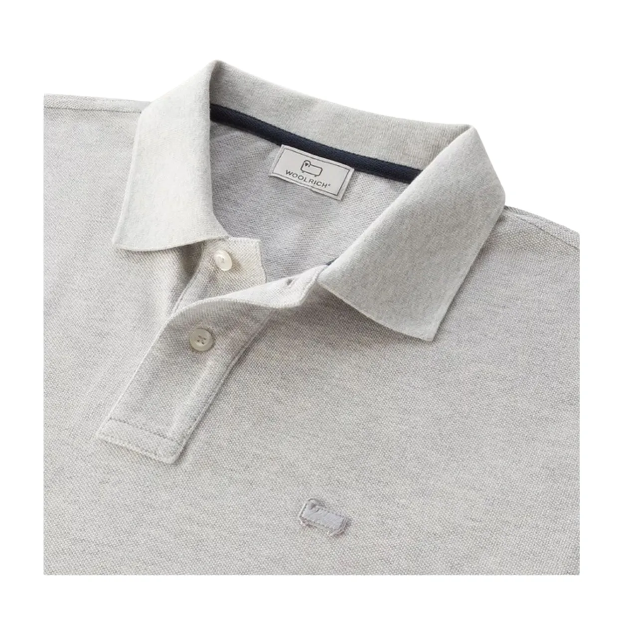 Polo Uomo Woolrich American Grigio Melange