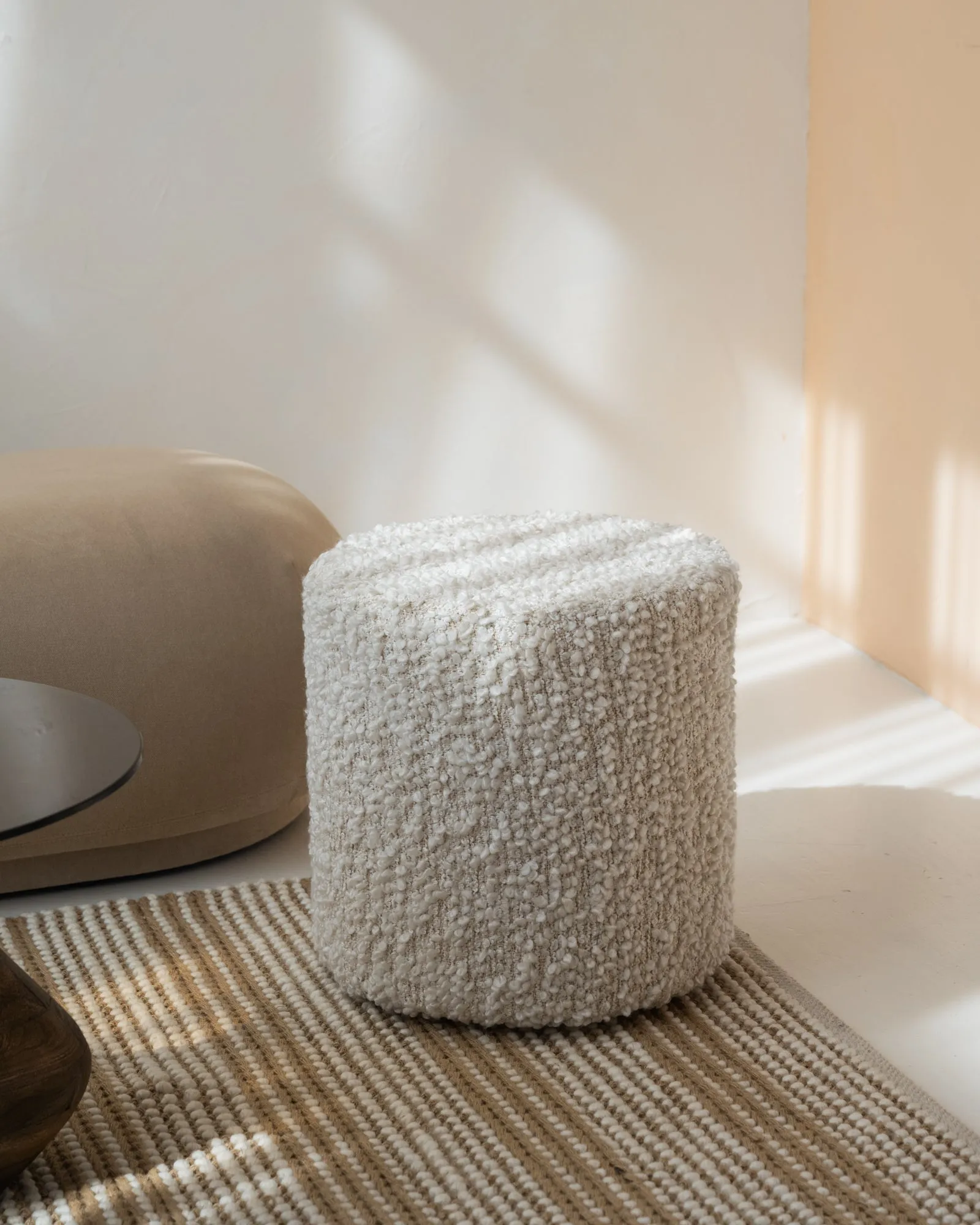 Pouf Vita Bouclé Off-White