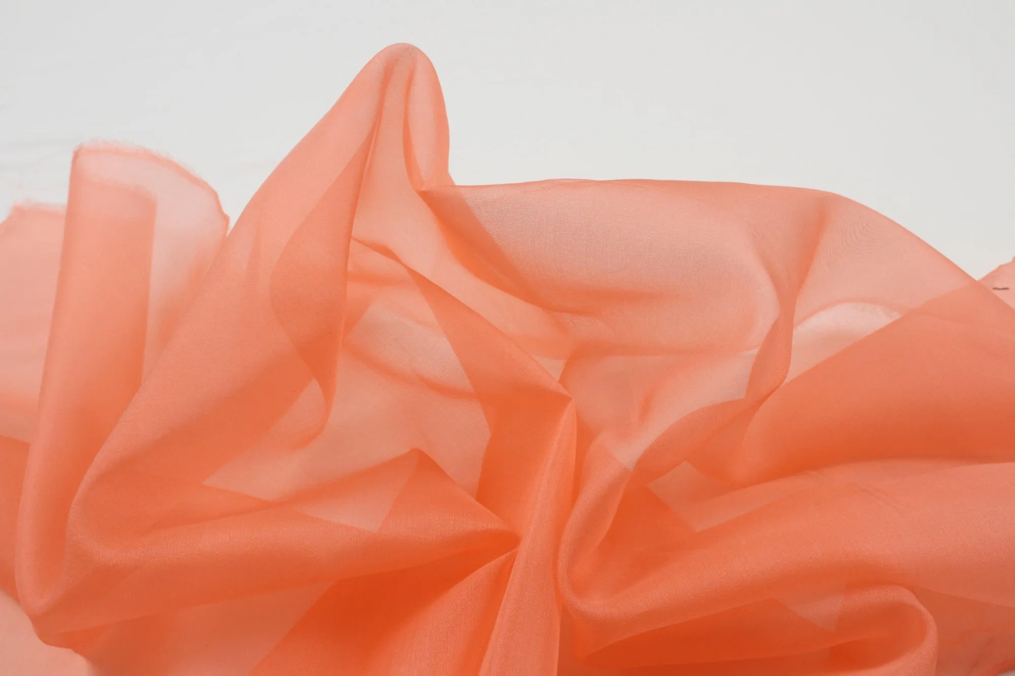 Premium Organza Silk - Salmon Pink