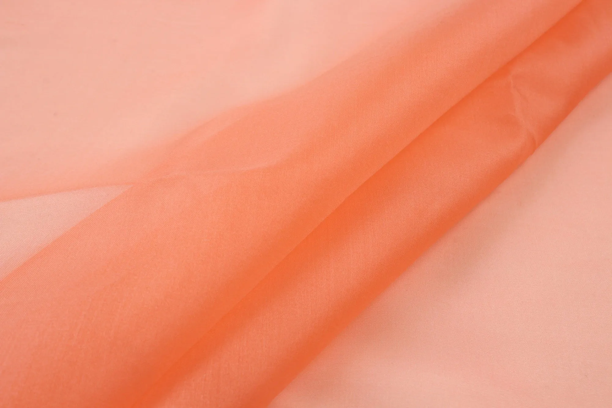 Premium Organza Silk - Salmon Pink