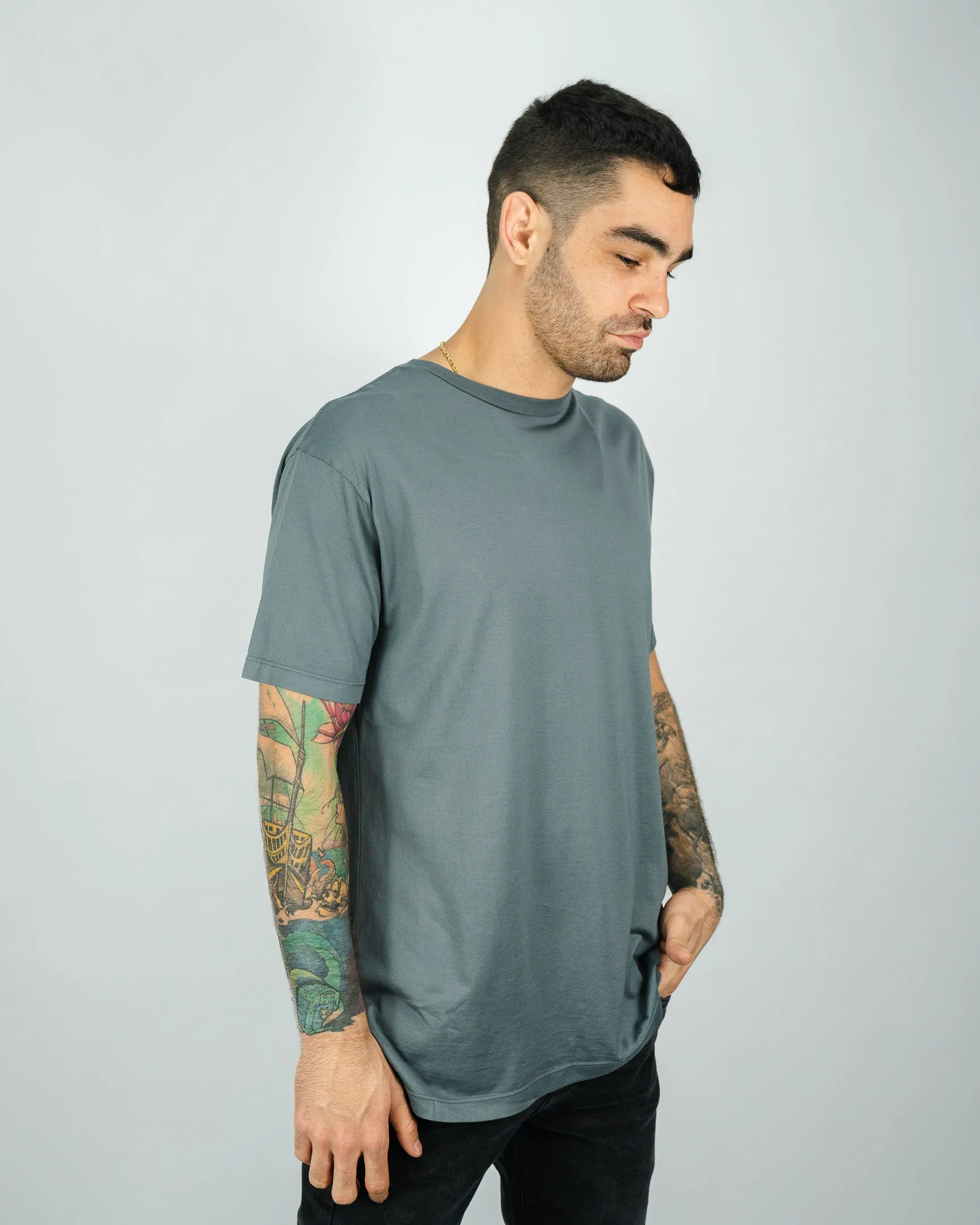 Premium Pima Tee - Steel Gray