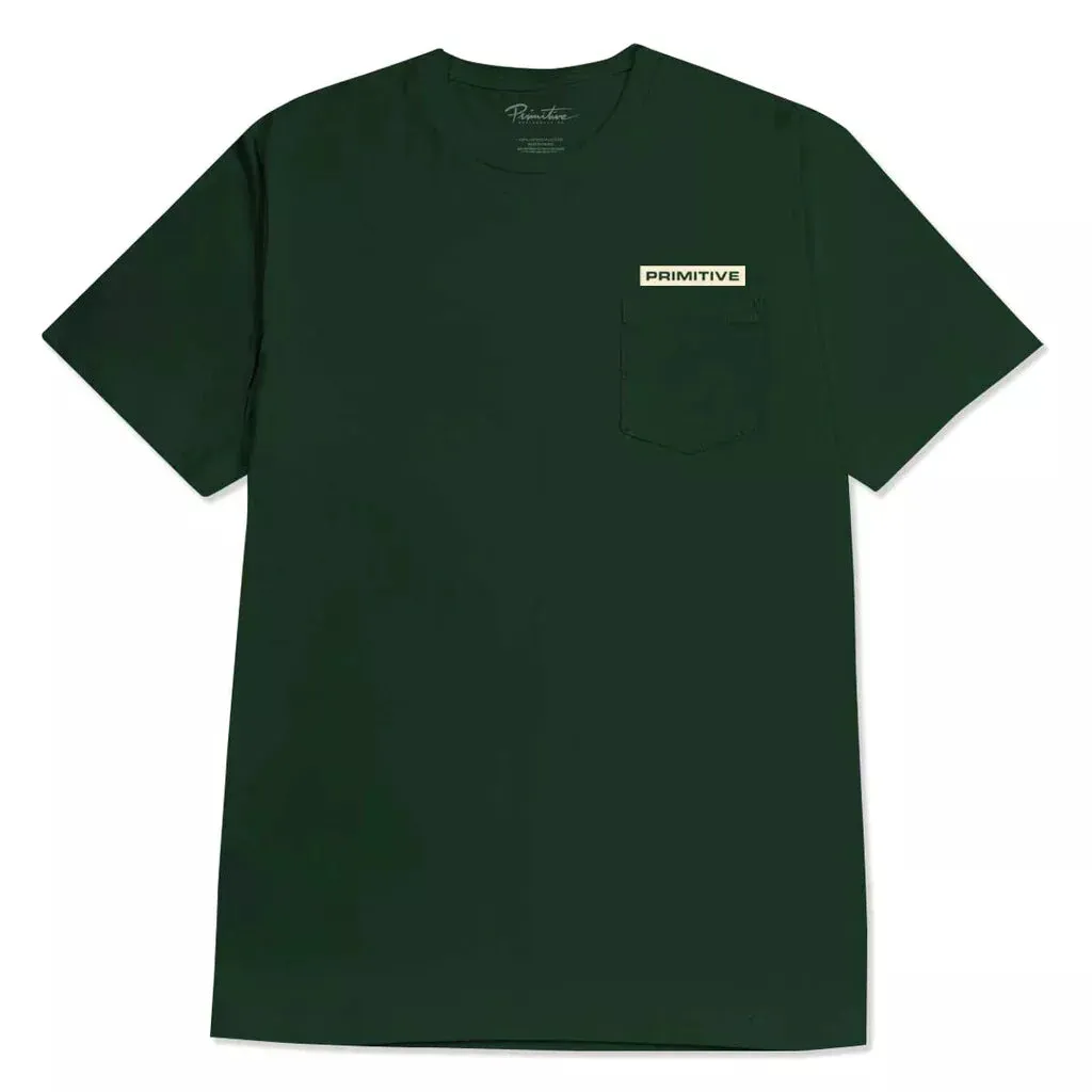 Primitive Cosmopolitan Pocket Tee Dark Green