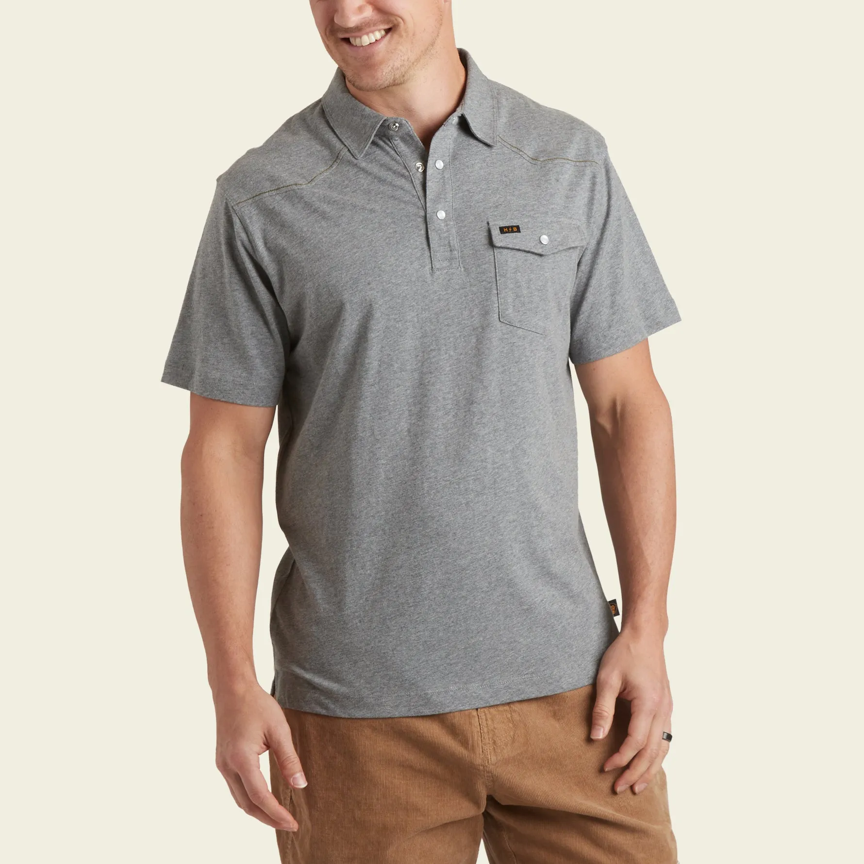 Ranchero Polo - Deep Grey Heather