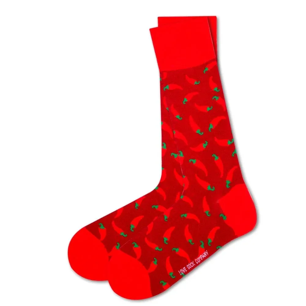 Red Hot Chili Pepper Socks Burgundy (Unisex)