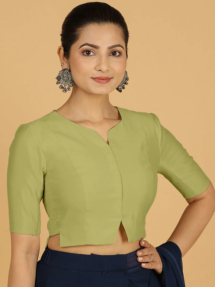 Rekha x Rozaana | Long Saree Blouse in Pista Green