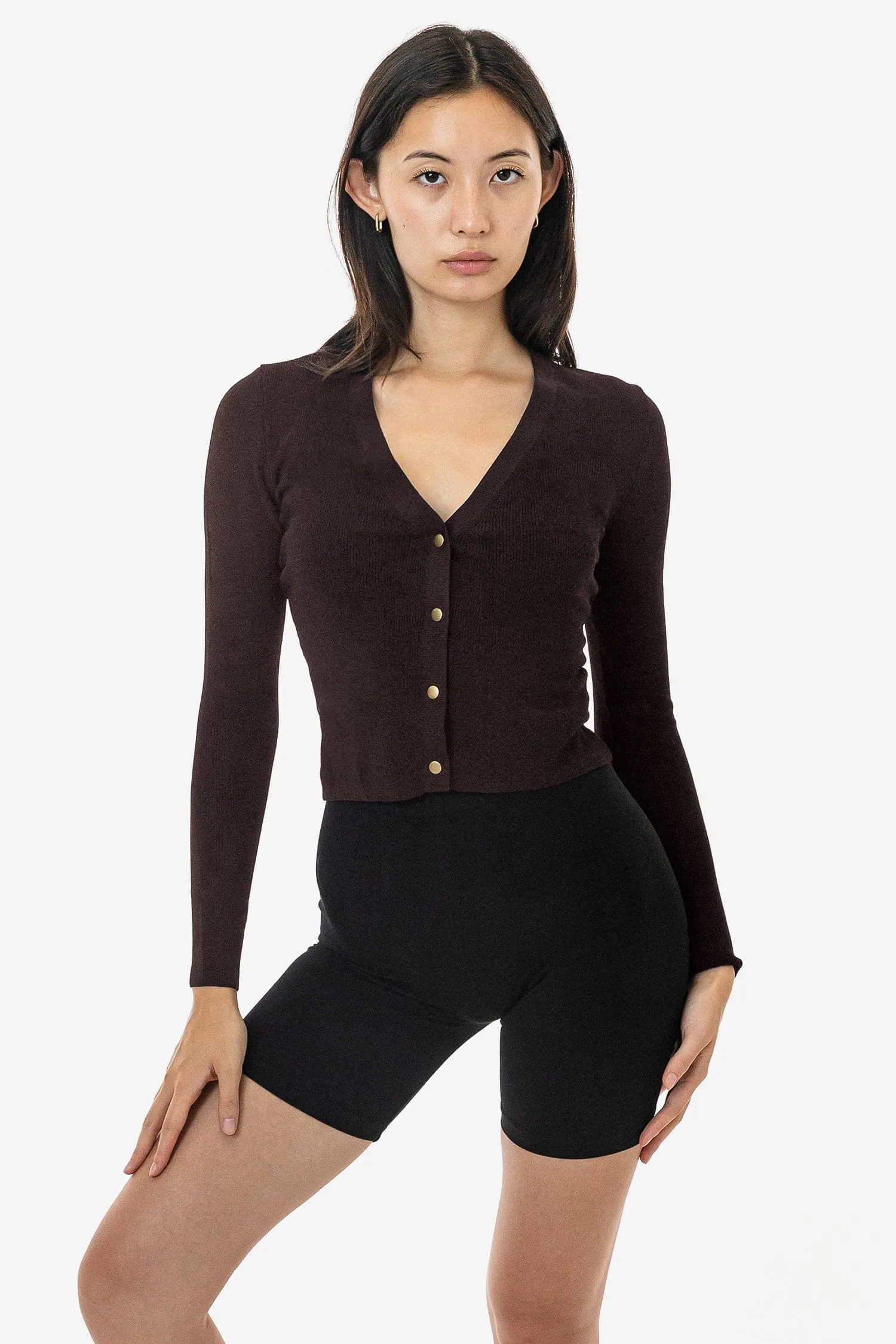 RFK218 - Viscose Nylon V-Neck Cardigan