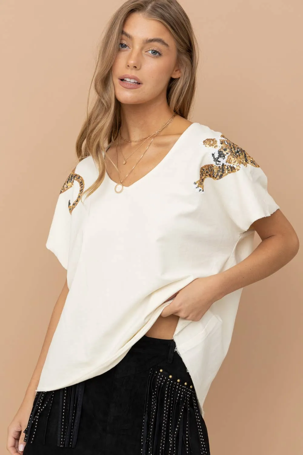 ROAR Sequin Tee