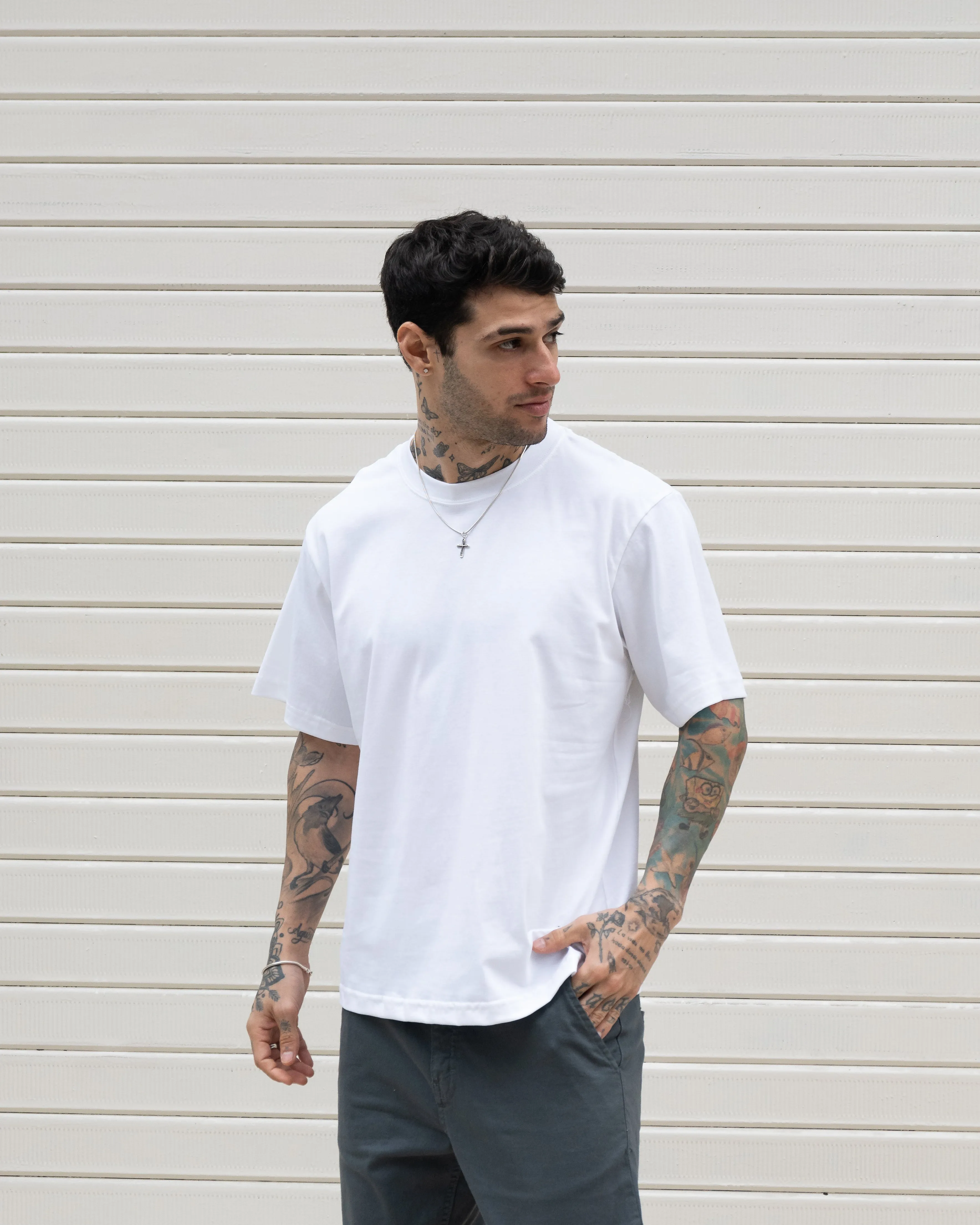 Semi Boxy Tee 20/1 - Blanco