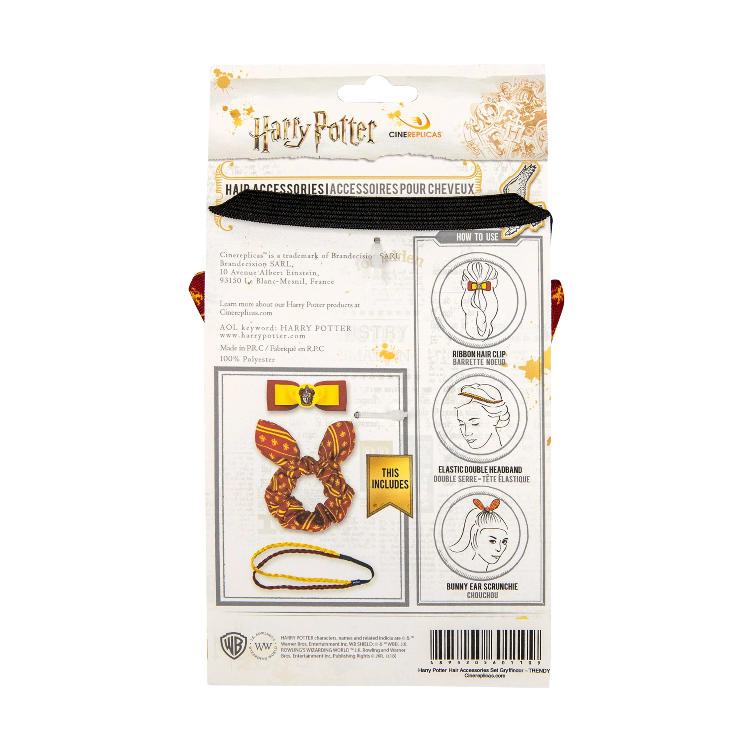 *Set of 3 Trendy Gryffindor Hair Accessories