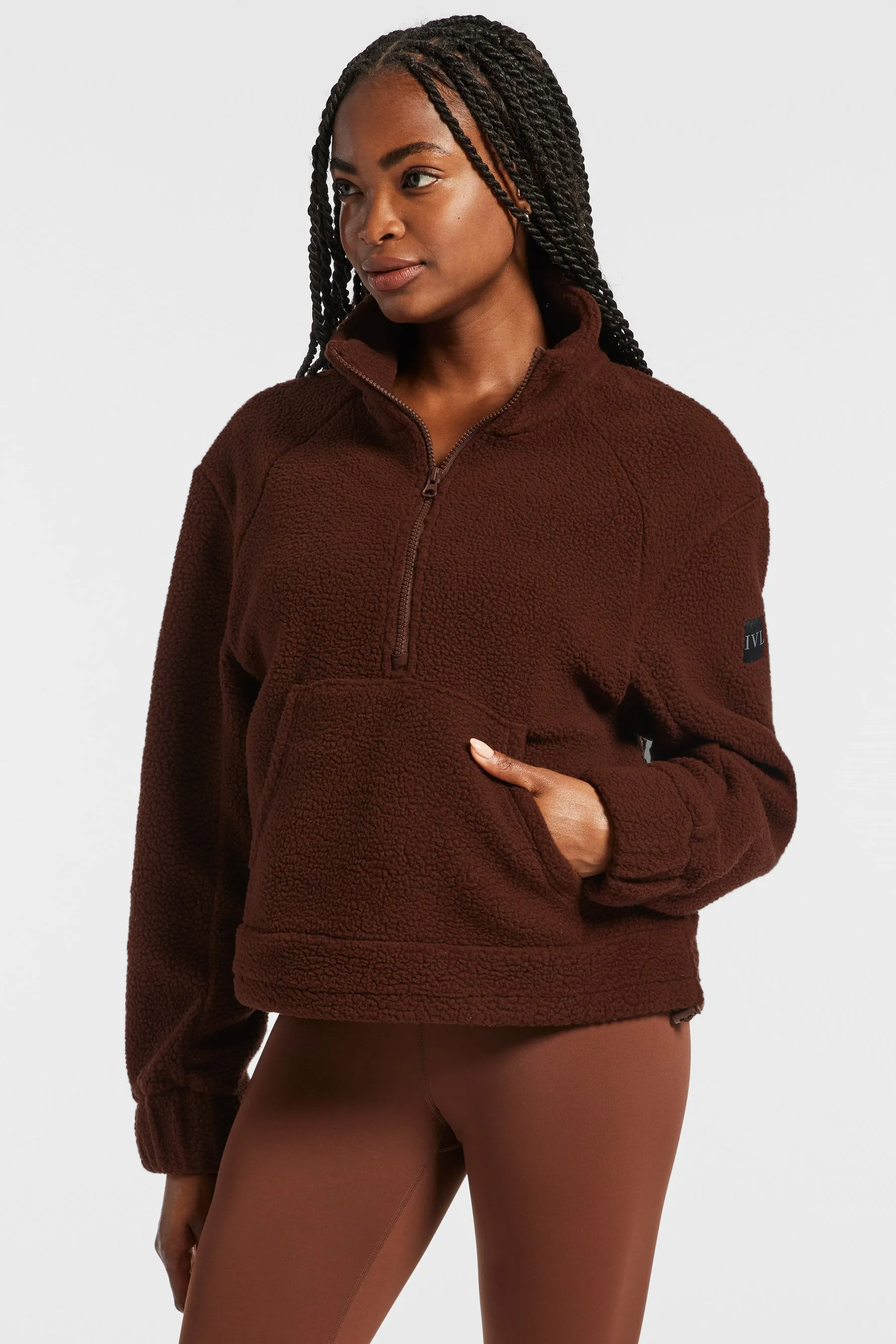 Sherpa Pullover - Downtown Brown