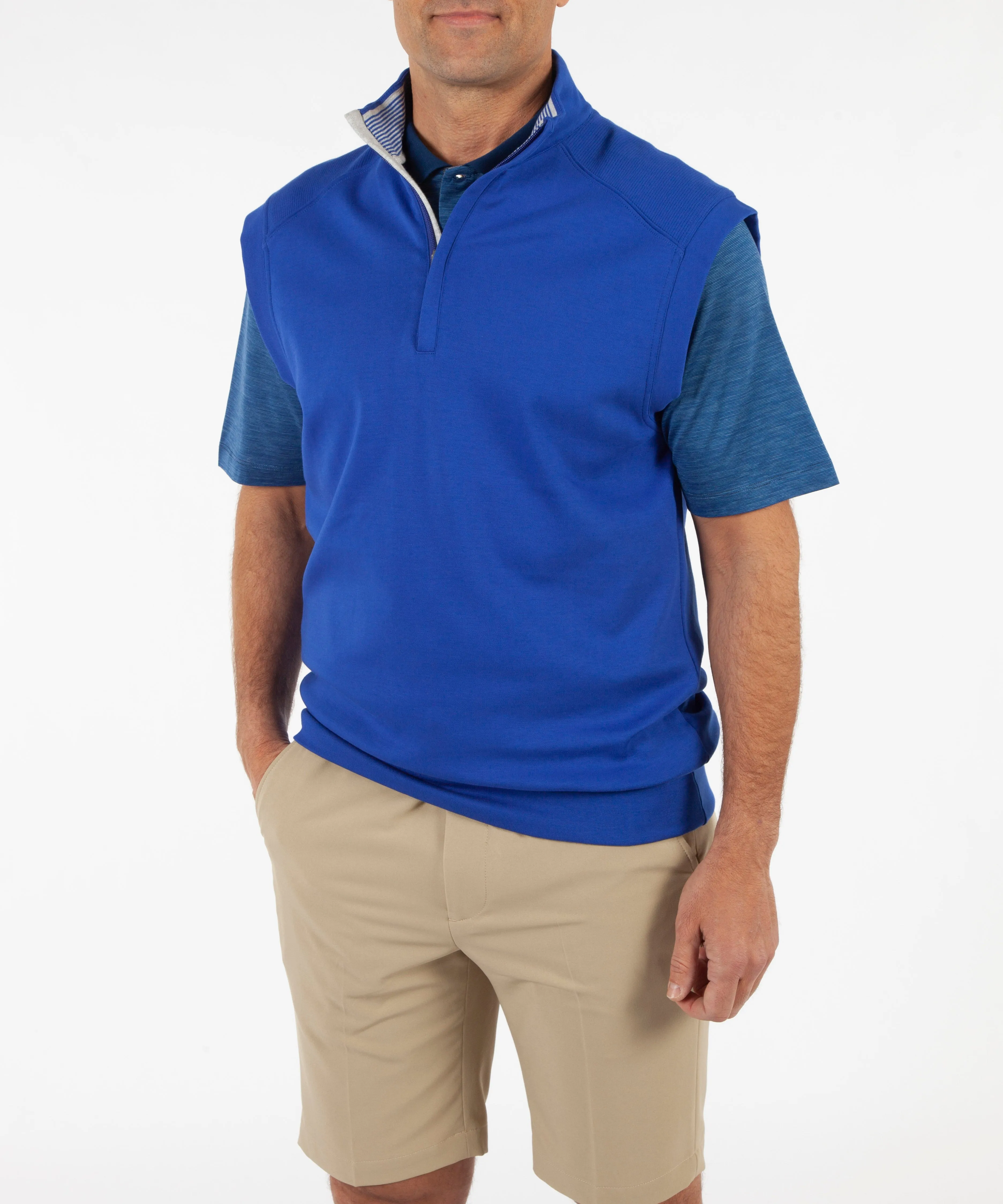 Signature Leaderboard Pima Cotton Quarter-Zip Vest