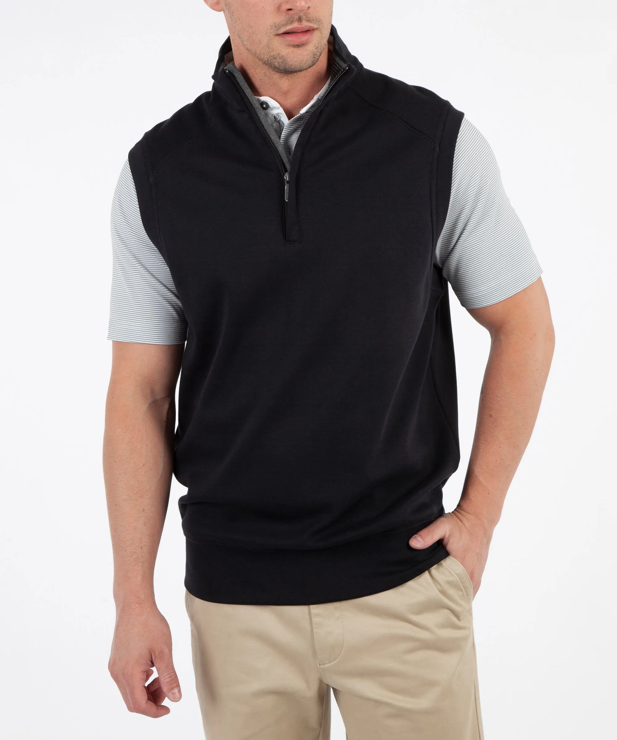 Signature Leaderboard Pima Cotton Quarter-Zip Vest