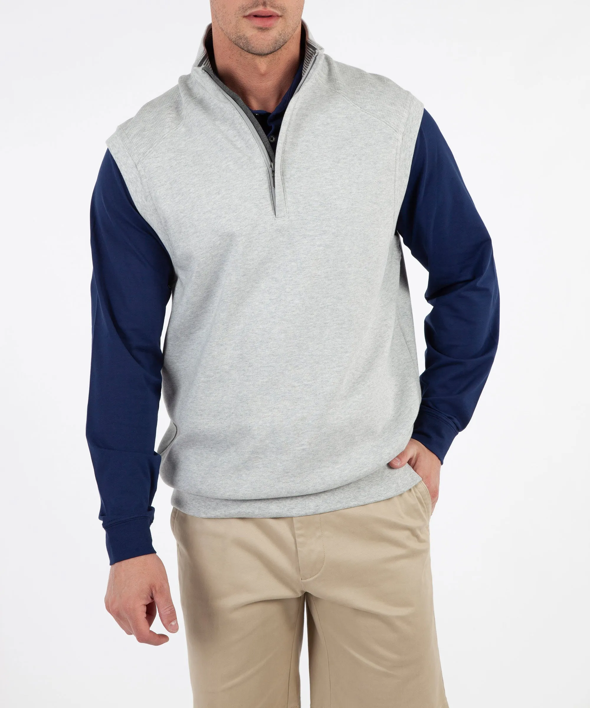 Signature Leaderboard Pima Cotton Quarter-Zip Vest