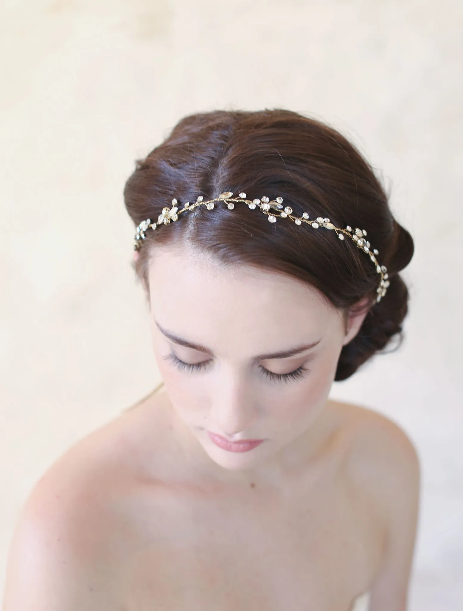 Simple crystal hair vine - Style #545