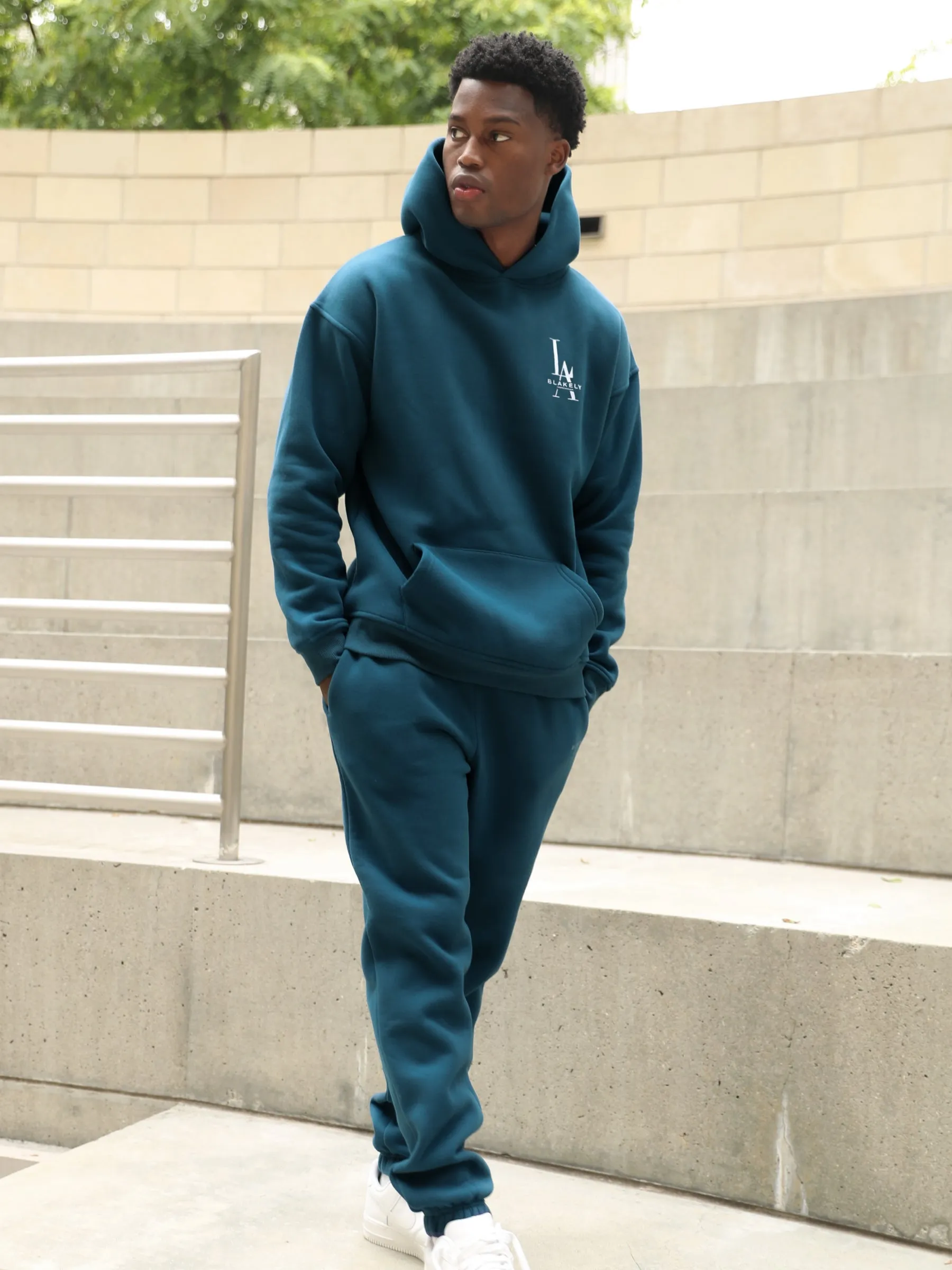 Sports Club Relaxed Sweatpants - Teal Green