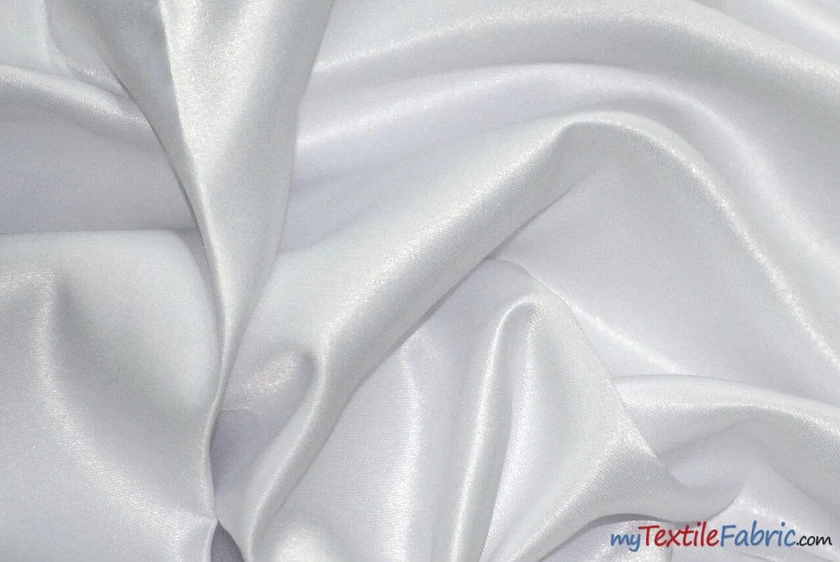 Stretch Matte Satin Peau de Soie Fabric | 60" Wide | Stretch Duchess Satin | Stretch Dull Lamour Satin for Bridal, Wedding, Costumes, Bridesmaid Dress