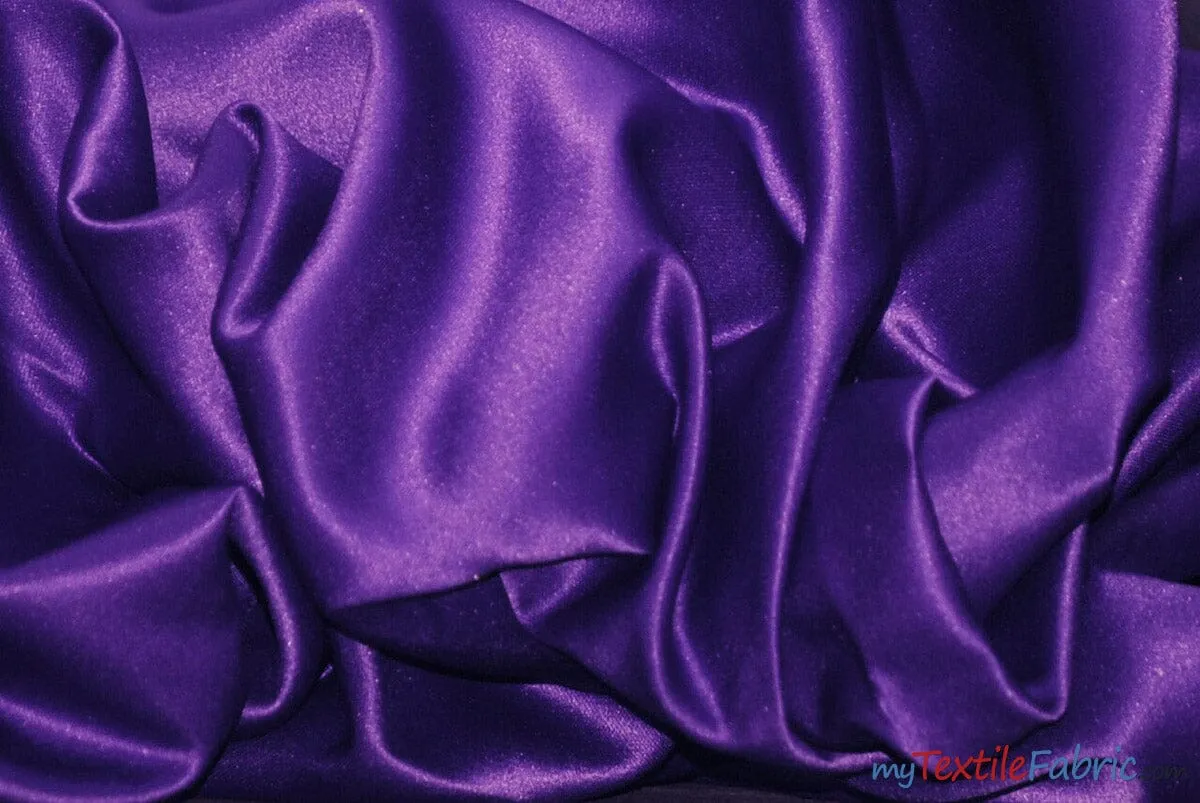 Stretch Matte Satin Peau de Soie Fabric | 60" Wide | Stretch Duchess Satin | Stretch Dull Lamour Satin for Bridal, Wedding, Costumes, Bridesmaid Dress