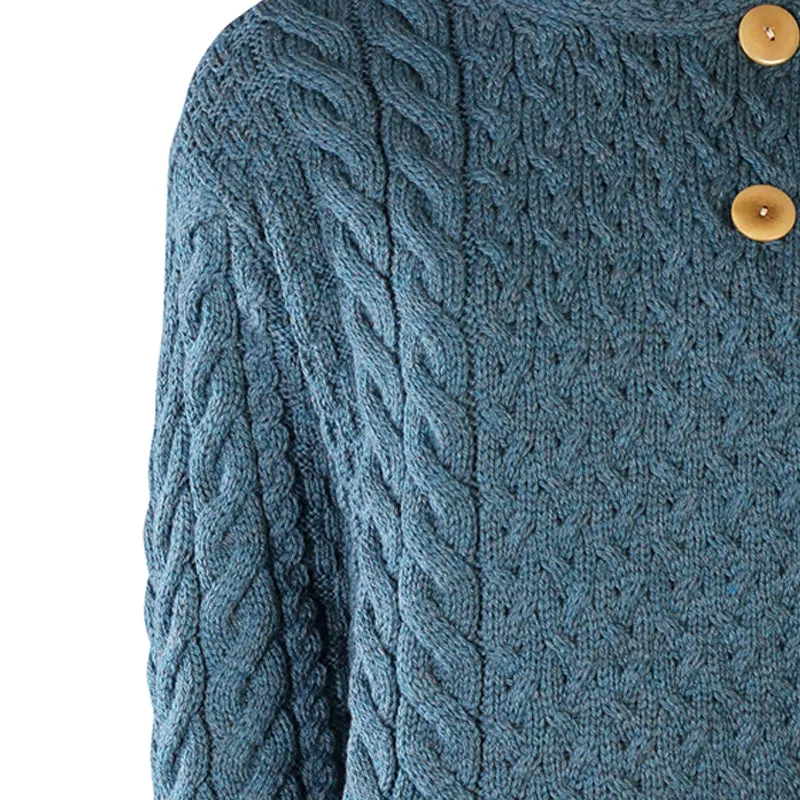 Supersoft Crossover Button Cardigan, Petrol