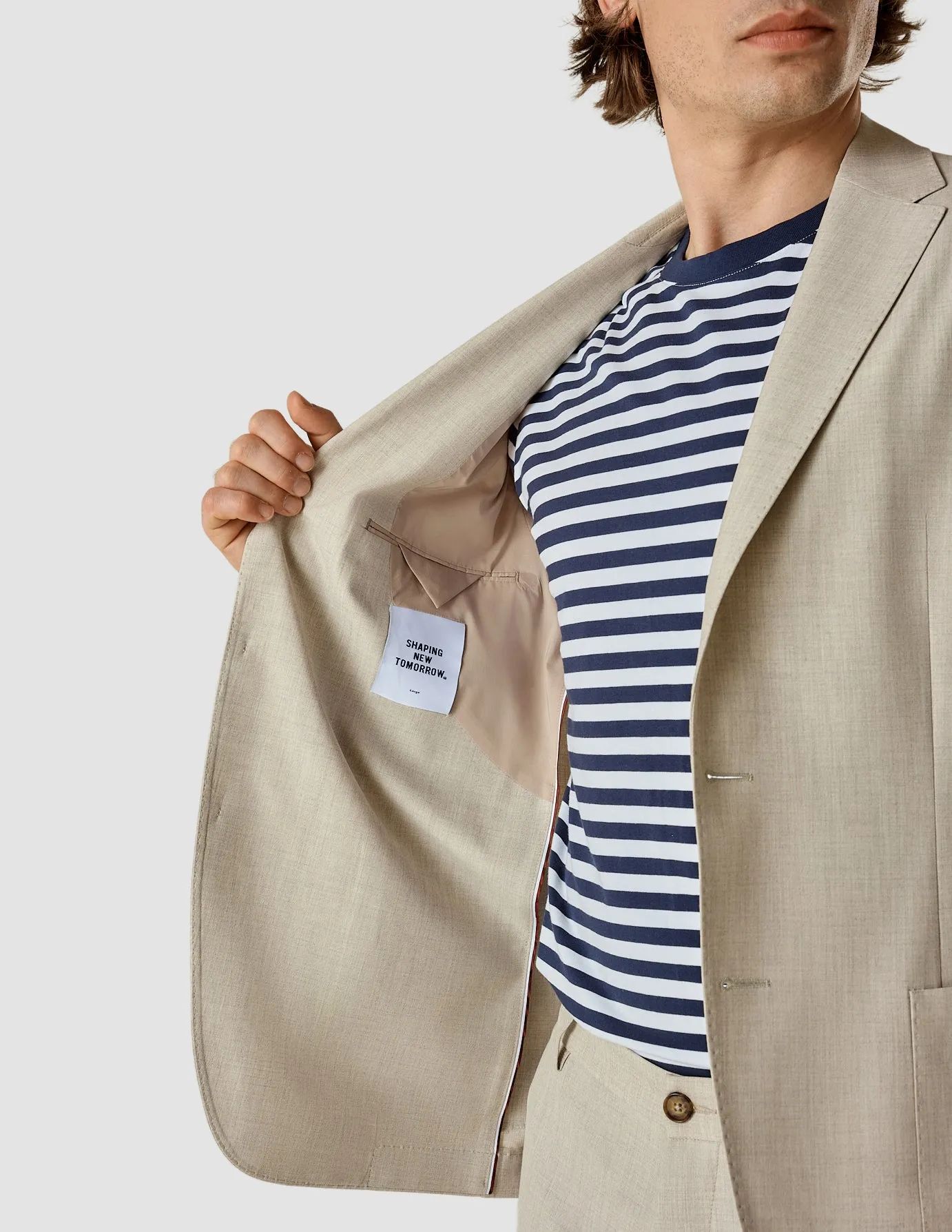 Tech Linen Blazer Sandshell