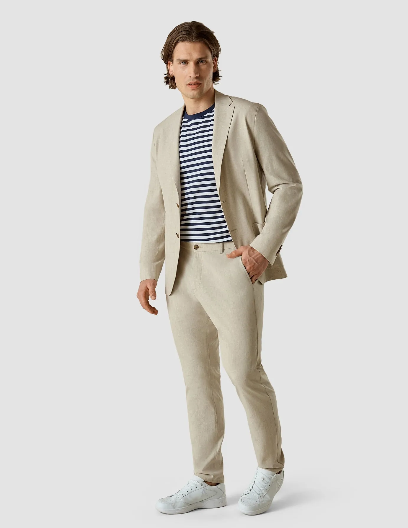 Tech Linen Blazer Sandshell