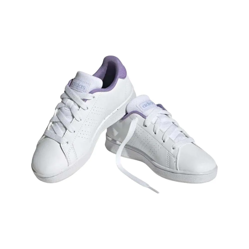 Tenis Adidas Niño Advantage K Blanco Morado