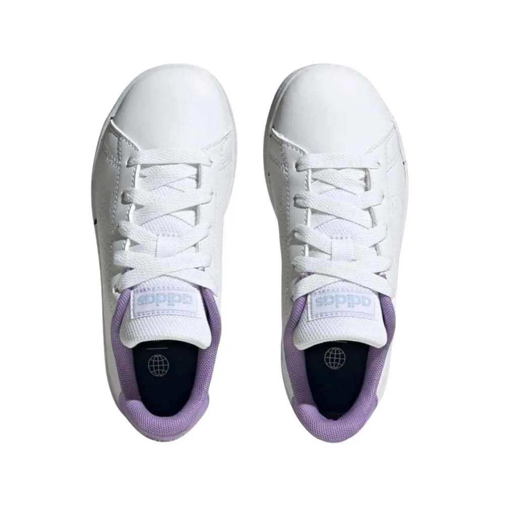 Tenis Adidas Niño Advantage K Blanco Morado