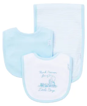 Thank Heaven For Little Boys Bib & Burp Set