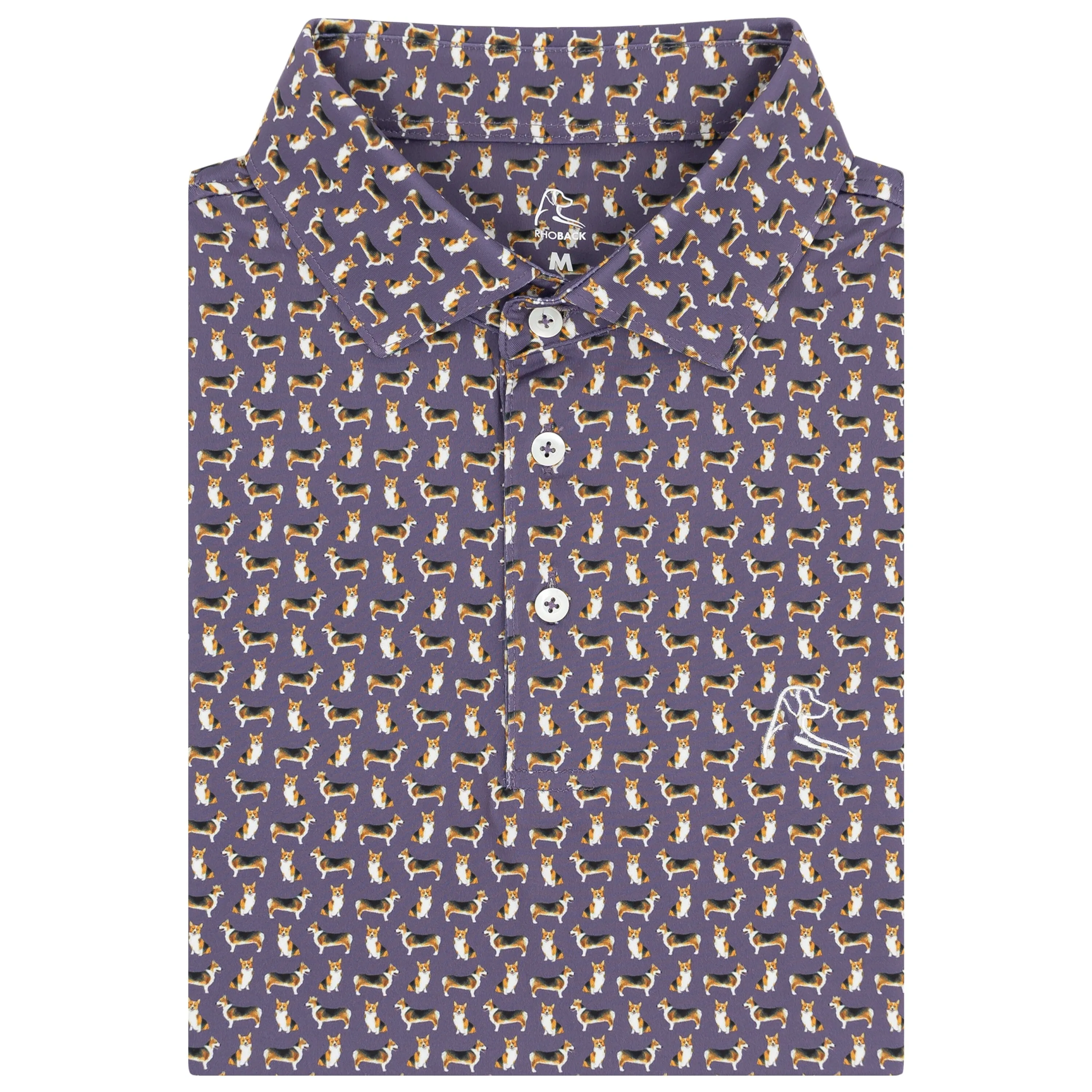 The Corgi | Performance Polo | The Corgi - Aubergine