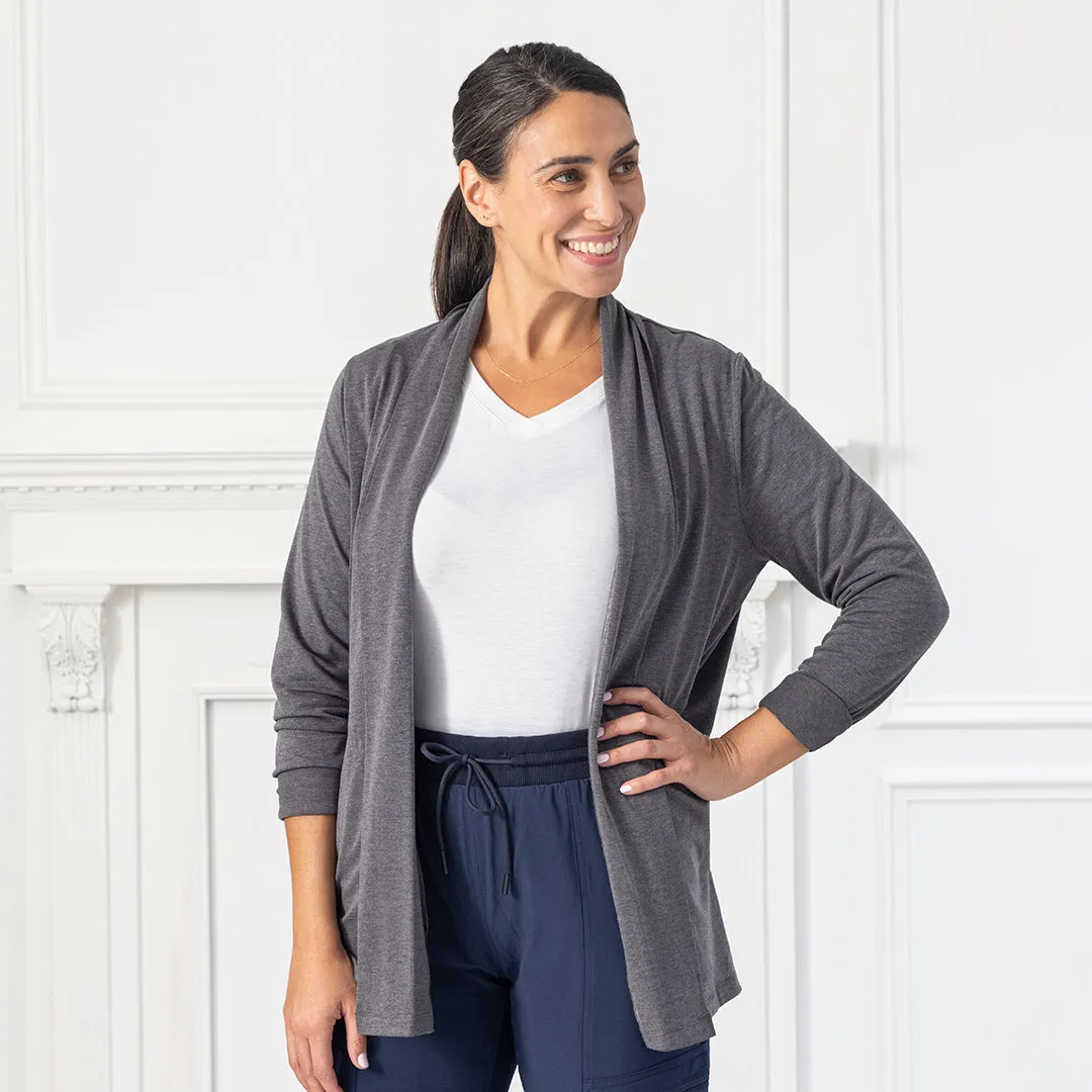 Threshold Knit Cardigan Petite Fit - Hurricane Grey