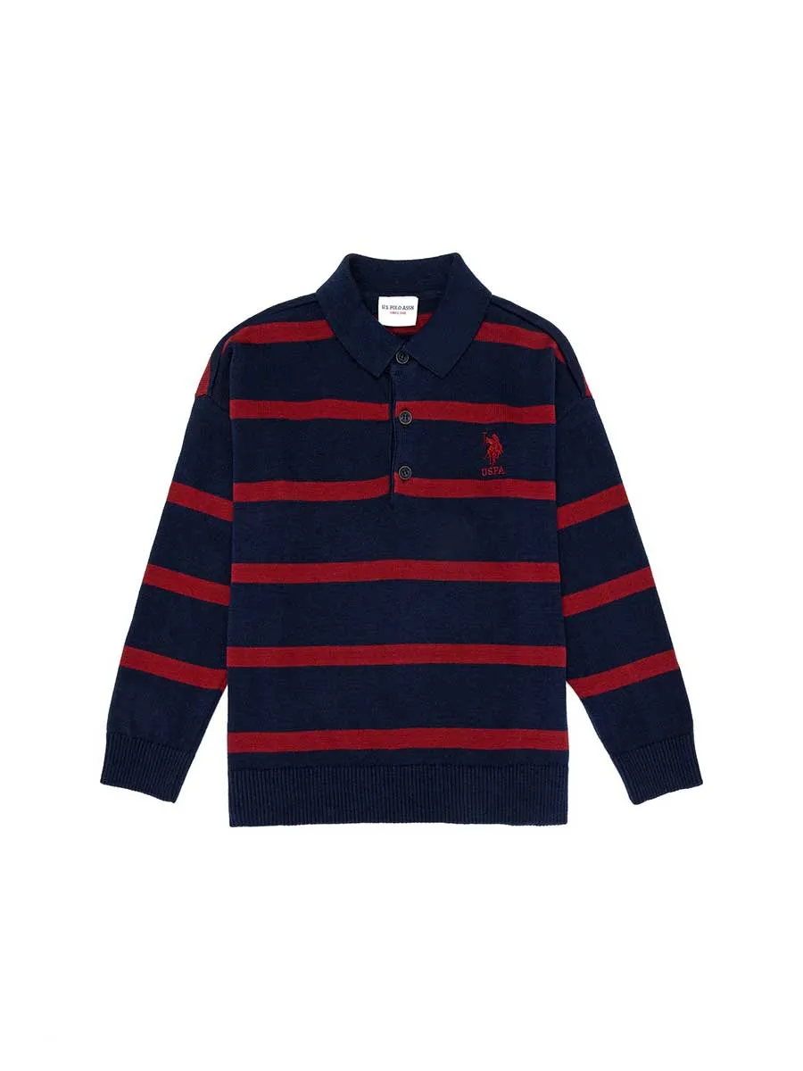 USPA Boys Jumper Round Neck POLO Navy VR033 USPJR336