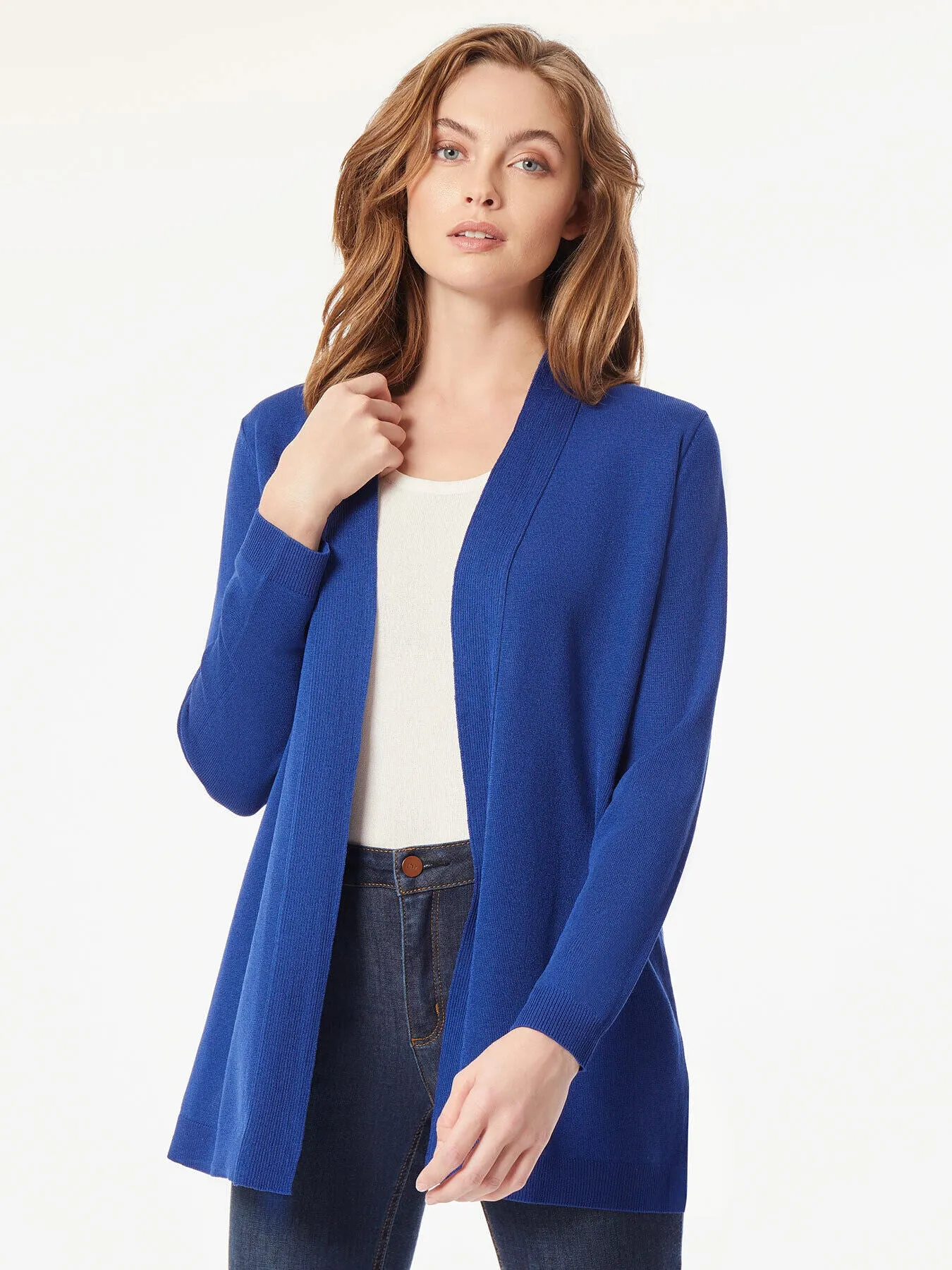 V-Neck Open Cardigan