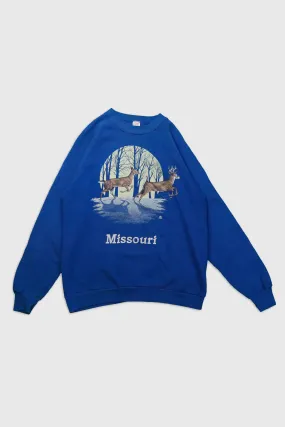 Vintage 1985 Missouri White Tail Deer Sweatshirt Sz XL