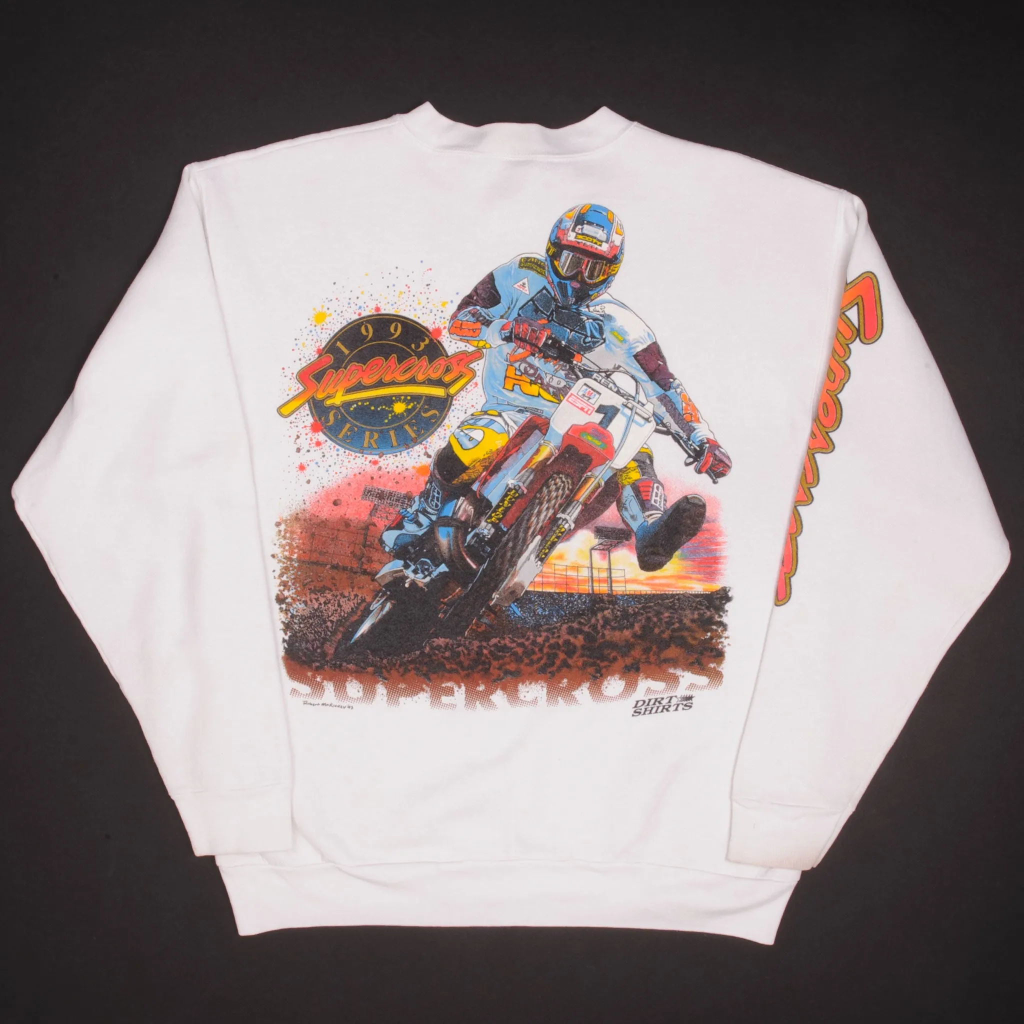 VINTAGE AMA SUPERCROSS 1993 MOTOCROSS SWEATSHIRT SIZE XL MADE IN USA