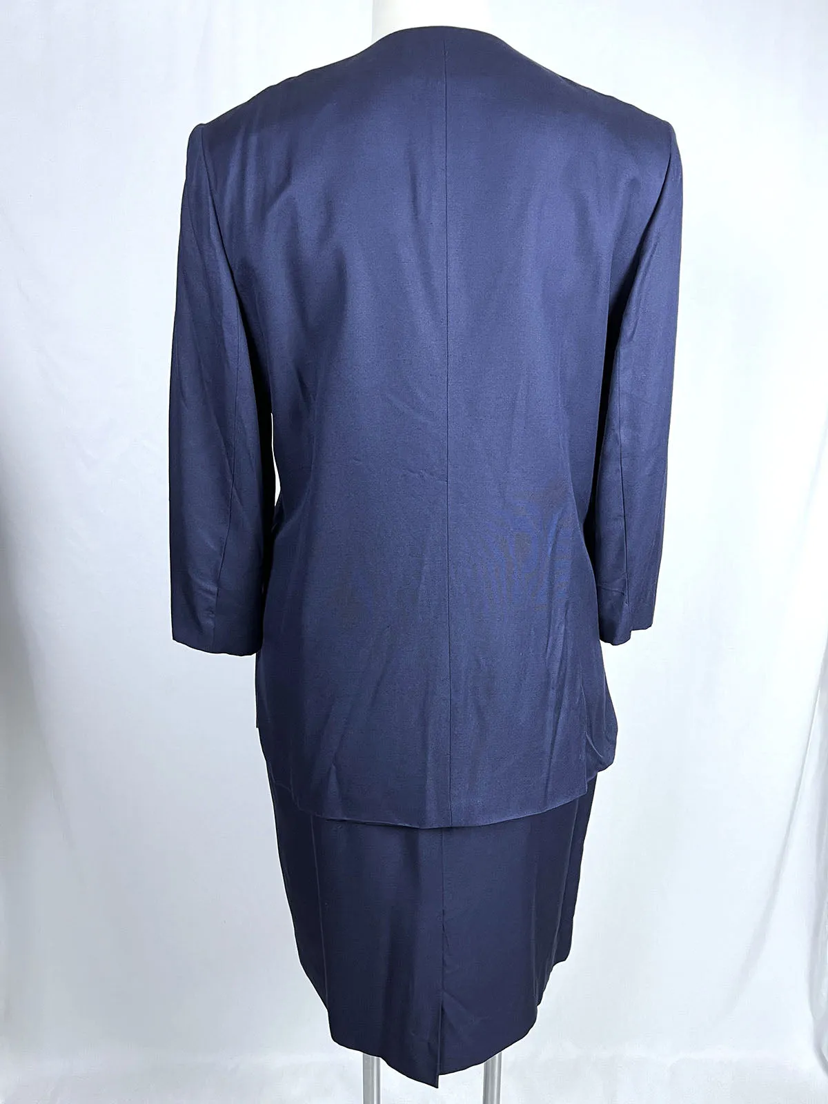 Vintage Saville Size 16 Navy Skirt Suit Set