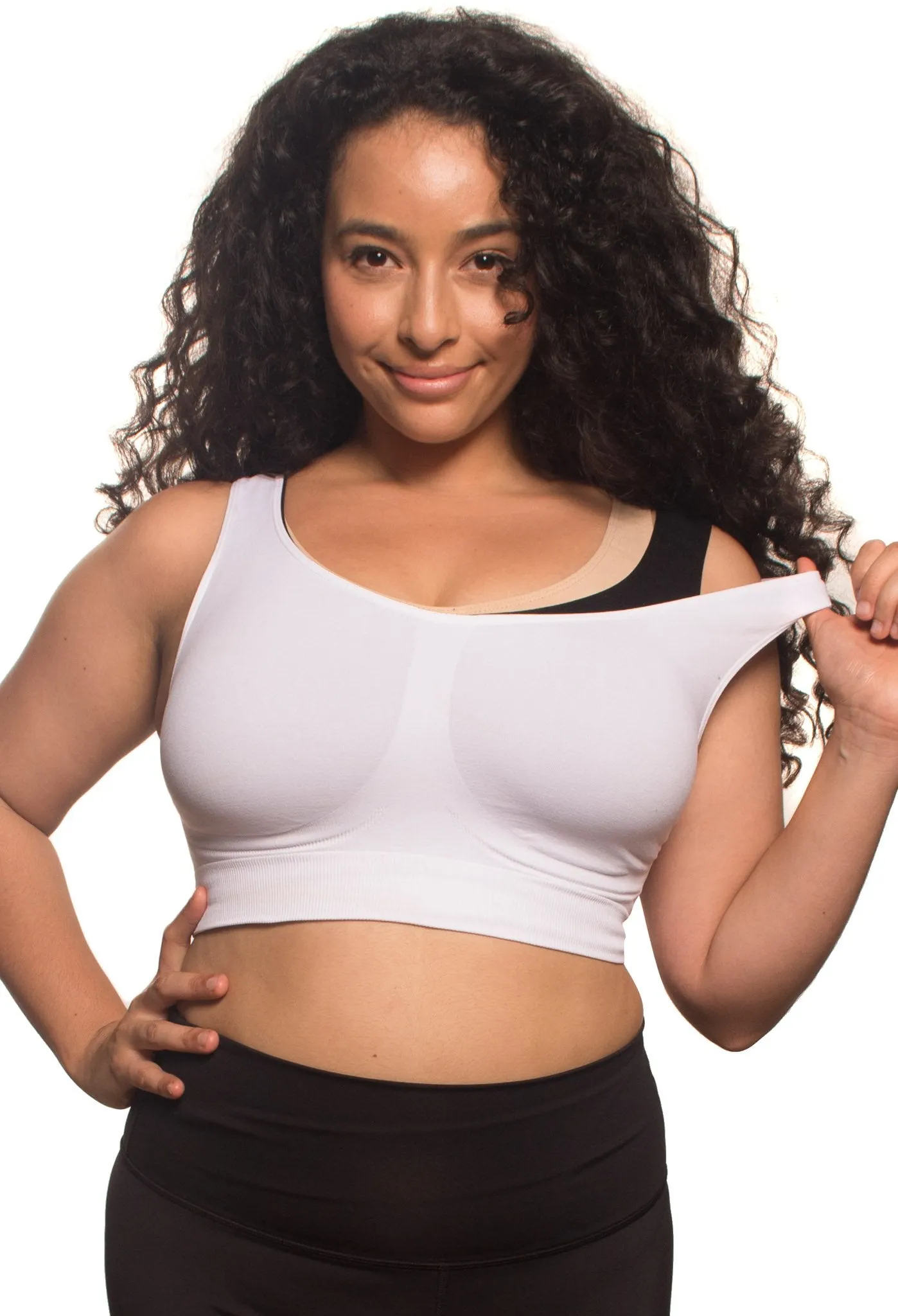 Wire Free High Back Pull On Crop Top