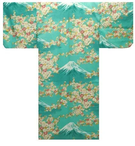 Women's Yukata: Sakura on Mt. Fuji